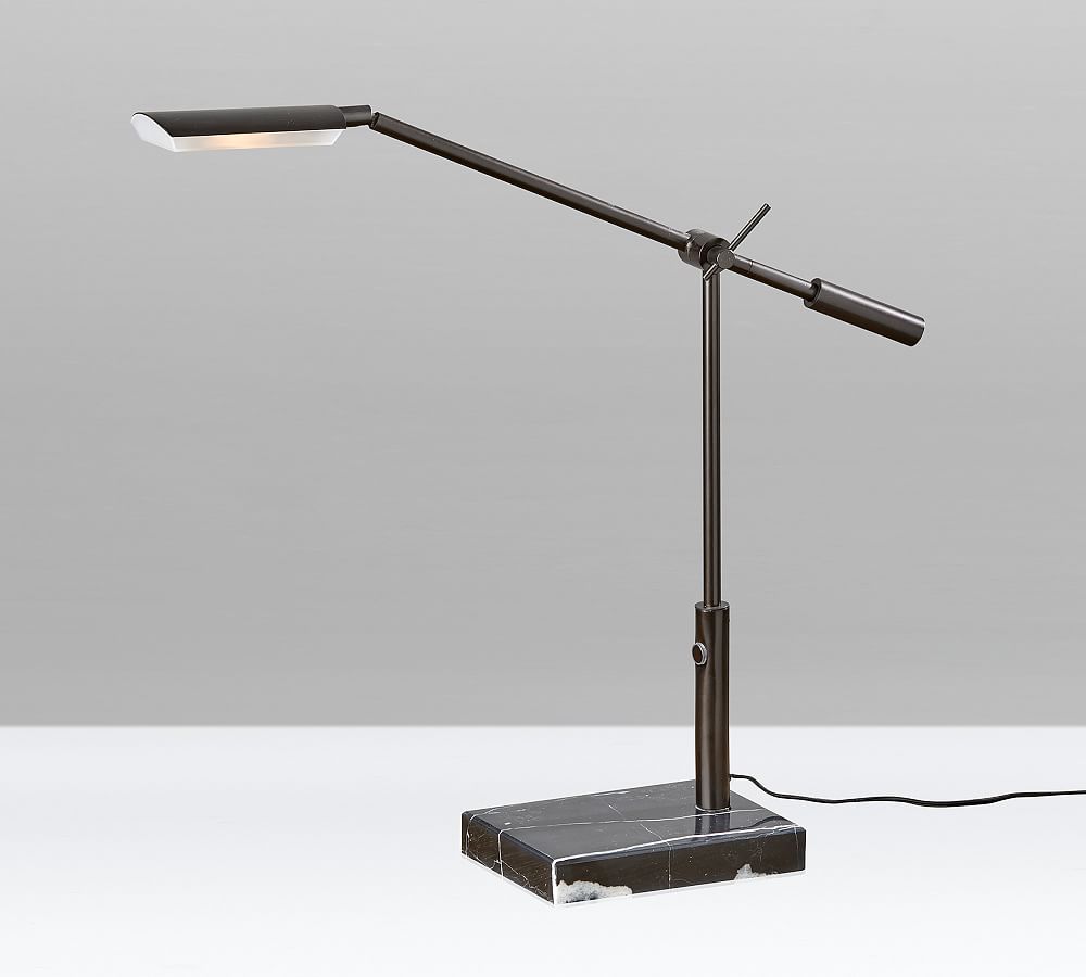 Post LED Marble Task Lamp (16&quot;)