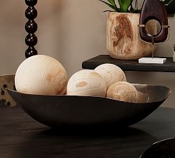 Decorative Malibu Wood Balls - Set of 3