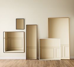 Custom Wood Framed Wall Mirror, Beveled Profile
