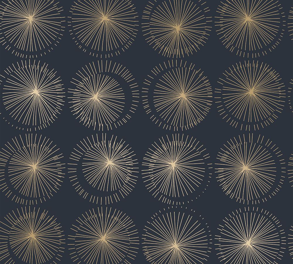 Midnight Starburst Geometric Self-Adhesive Removable Wallpaper