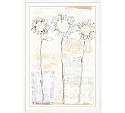 Tall Sunflowers Framed Print