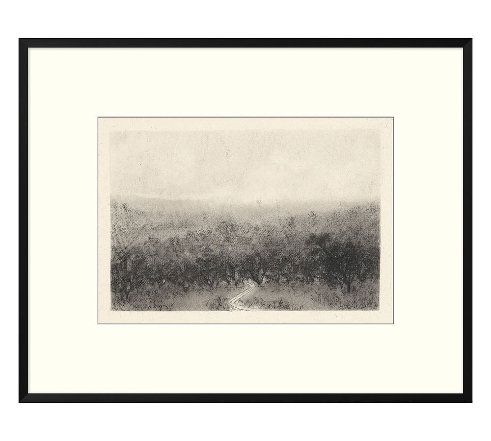 Charcoal II Winding Path &amp; Forest by Aileen Fitzgerald