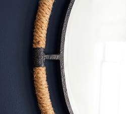 Starrett Iron &amp; Rope Frame 36&quot; Round Wall Mirror