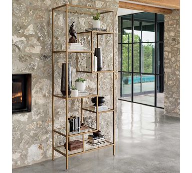 Pottery barn bookcase glass doors hotsell