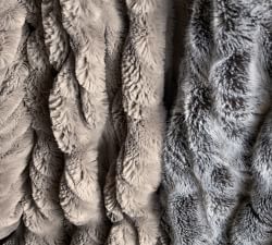 Open Box: Faux Fur Ruched Throw