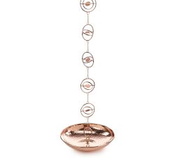 Circular Shaped Copper Rain Chain, 8.5'