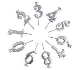 Numbered Recycled Aluminum Birthday Candleholders - Set of 10