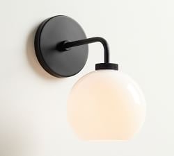 Reagan Milk Globe Sconce (12&quot;)