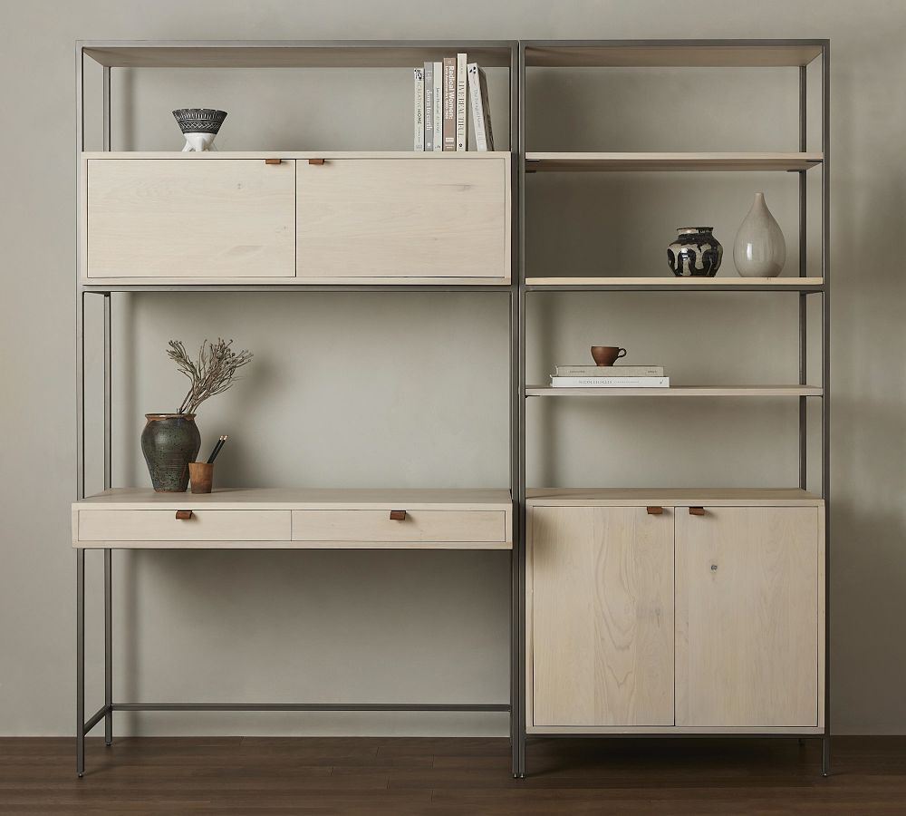 Graham Wall Desk With Drawer &amp; Bookcase (85&quot;)