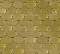 Scalloped Metallic Removable Wallpaper
