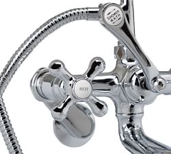 Lyane Wall Mounted Tub Filler with Handshower