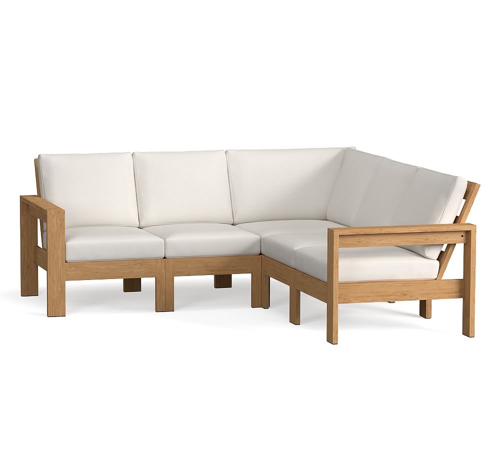 Malibu Teak 5-Piece Outdoor Sectional (85&quot;)