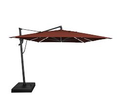 10'x13' Rectangular Breenan Starlux Outdoor Umbrella with Base