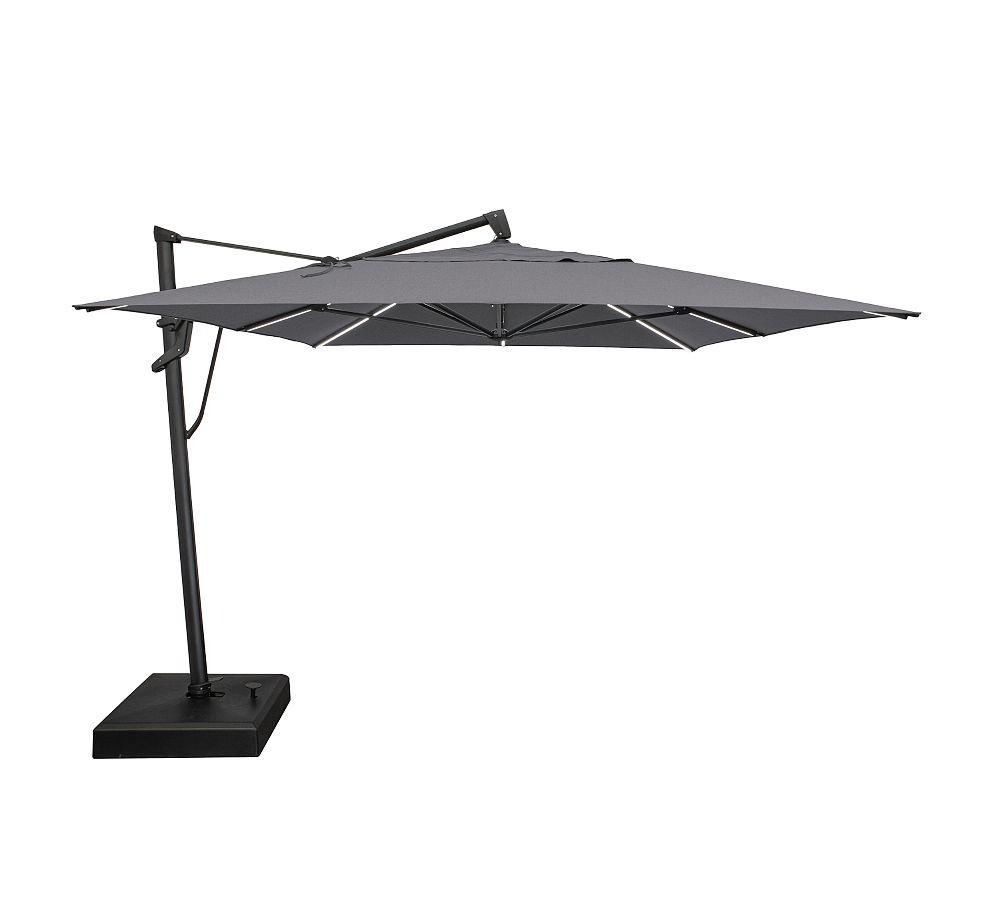 10'x13' Rectangular Breenan Starlux Outdoor Umbrella with Base