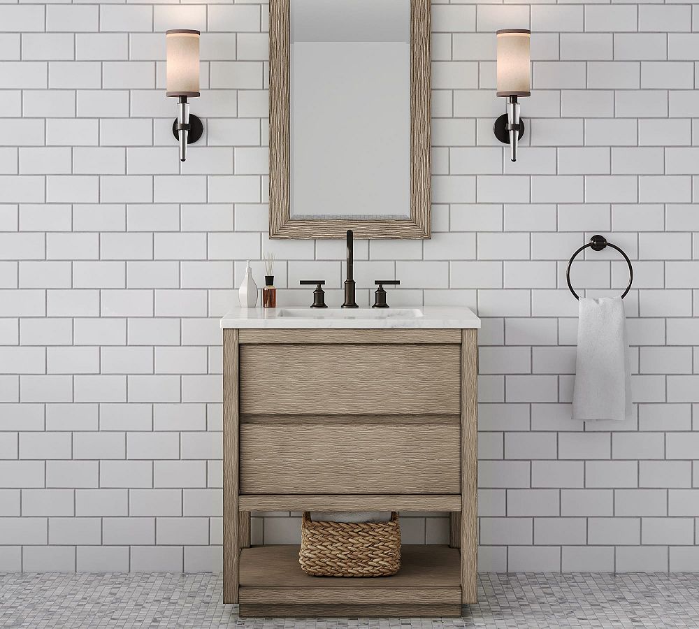 Joanne 30&quot; Marble Top Single Sink Vanity