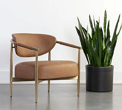 Marquette Faux Leather Armchair