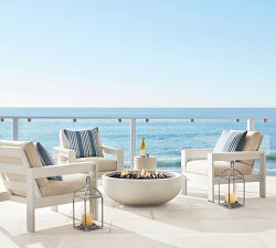 Naples Terracotta Round Outdoor Accent Table (13&quot;)