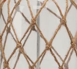 Kelsall Jute Net &amp; Glass Table Lamp (24&quot;)