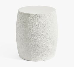 Deia Stone Round Outdoor Side Table (16&quot;)