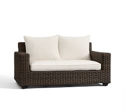 Torrey Wicker Square Arm Outdoor Loveseat (62&quot;)