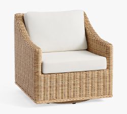 Huntington Slim Slope Arm Swivel Outdoor Lounge Chair