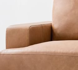 Canyon Square Arm Leather Chaise Sectional (118&quot;&ndash;163&quot;)