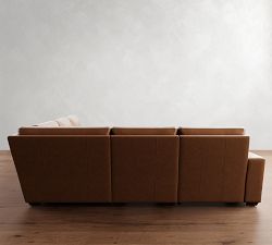 Big Sur Square Arm Leather Power Reclining L-Shaped Sectional (121&quot;-133&quot;)