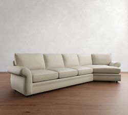 Pearce Roll Arm Cuddle Chaise Sectional (143&quot;-173&quot;)