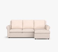 Sanford Roll Arm Reversible Chaise Sectional - Storage Available (77&quot;&ndash;90&quot;)