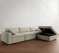 Dream Wide Arm Modular Chaise Sectional - Storage Available (129&quot;&ndash;172&quot;)