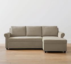 Sanford Roll Arm Trundle Chaise Sleeper Sectional - Storage Available (92&quot;)