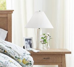 Damen Travertine Table Lamp (24&quot;)