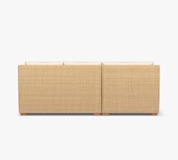 Hampton All-Weather Wicker 2-Piece Loveseat Chaise Sectional