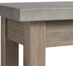 Abbott Concrete &amp; Acacia Rectangular Outdoor Console Table (55&quot;)