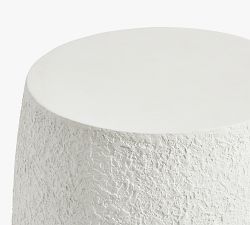 Deia Stone Round Outdoor Side Table (16&quot;)