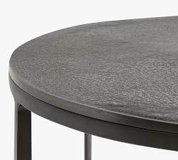 Duke Round Metal Nesting Nightstand (19&quot;- 16&quot;)