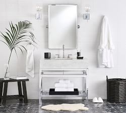 Vintage Rounded Rectangular Pivot Mirror