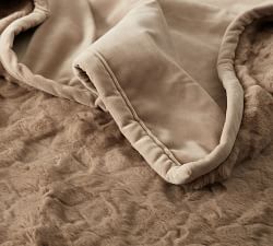 Faux Fur Crackle Throw