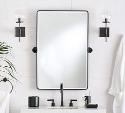 Open Box: Vintage Rounded Rectangular Pivot Mirror