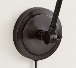 Metal Bell Plug-In Articulating Sconce (5'')