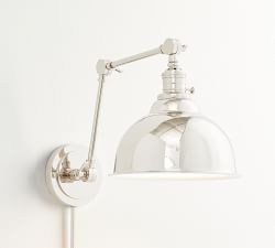 Metal Bell Plug-In Articulating Sconce (5'')