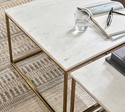 Open Box: Delaney 25&quot; Marble Bunching Table