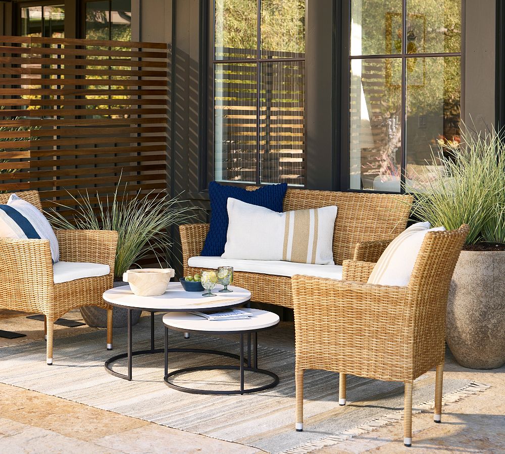 Capri Wicker 3-Piece Outdoor Furniture Set