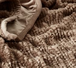 Faux Fur Honeycomb Throw Blanket