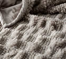 Faux Fur Honeycomb Throw Blanket