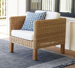 Huntington Petite Square-Arm Outdoor Lounge Chair