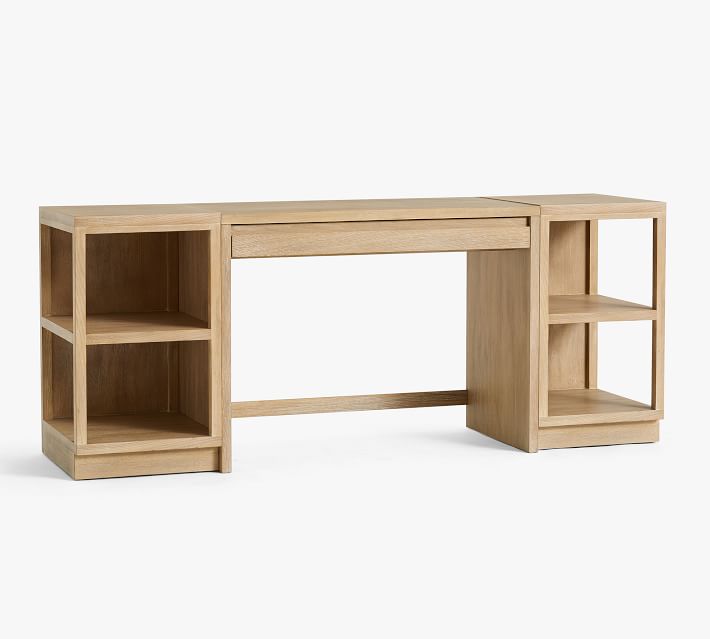 Pacific 74 Desk with Bookcases Fog Pottery Barn