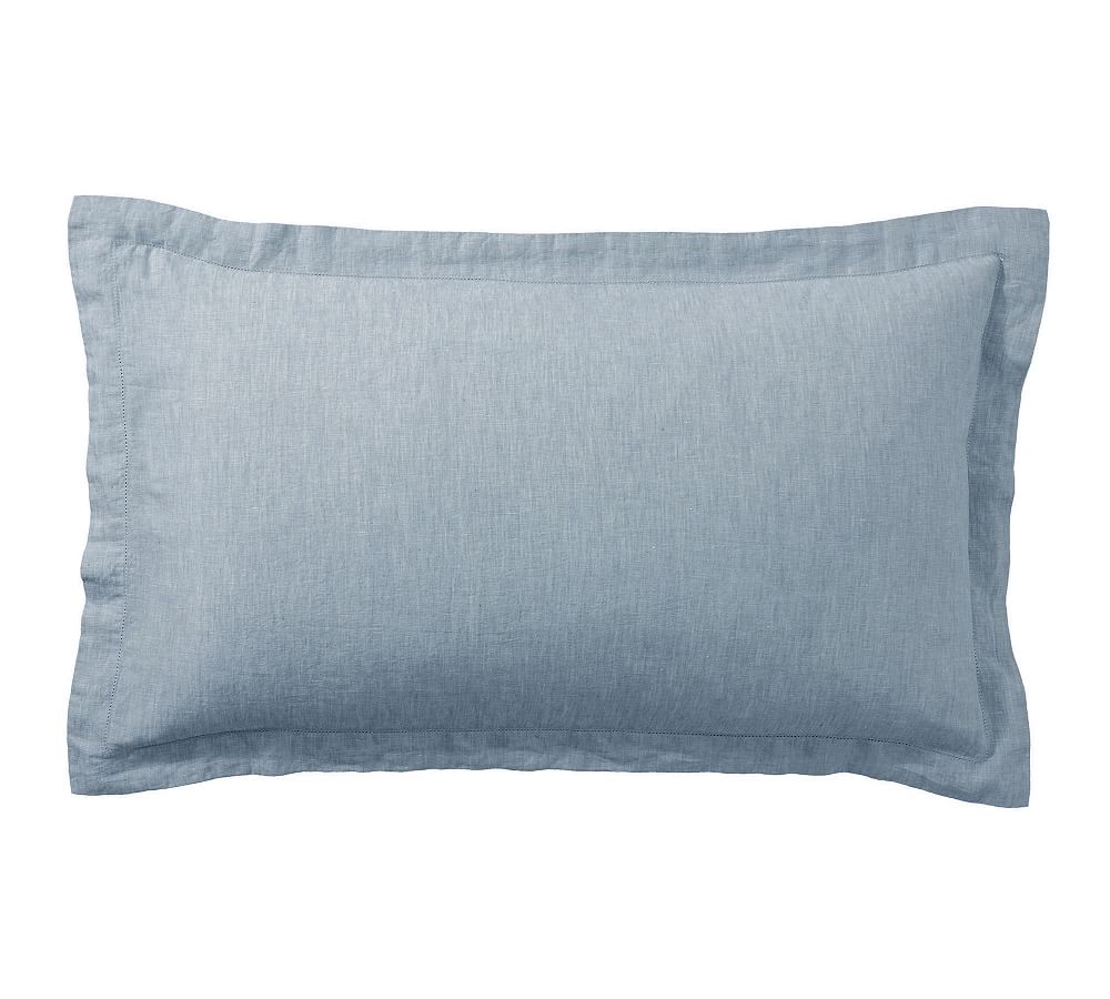 Belgian Flax Linen Sham in Chambray & King (Set of 2)
