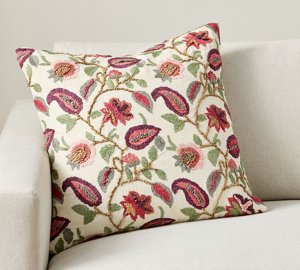 Sinclair Embroidered Pillow Cover