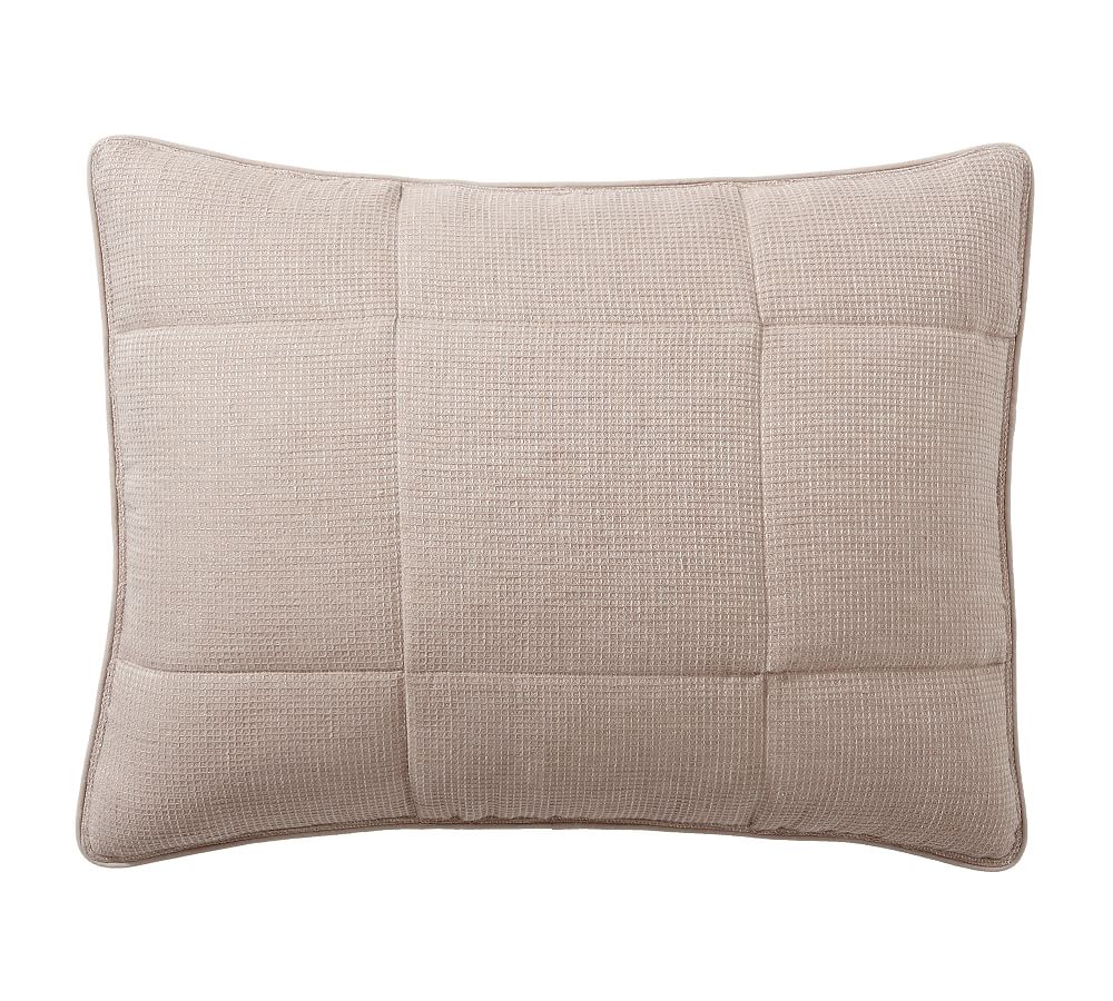 European Flax Linen Waffle Comforter Sham